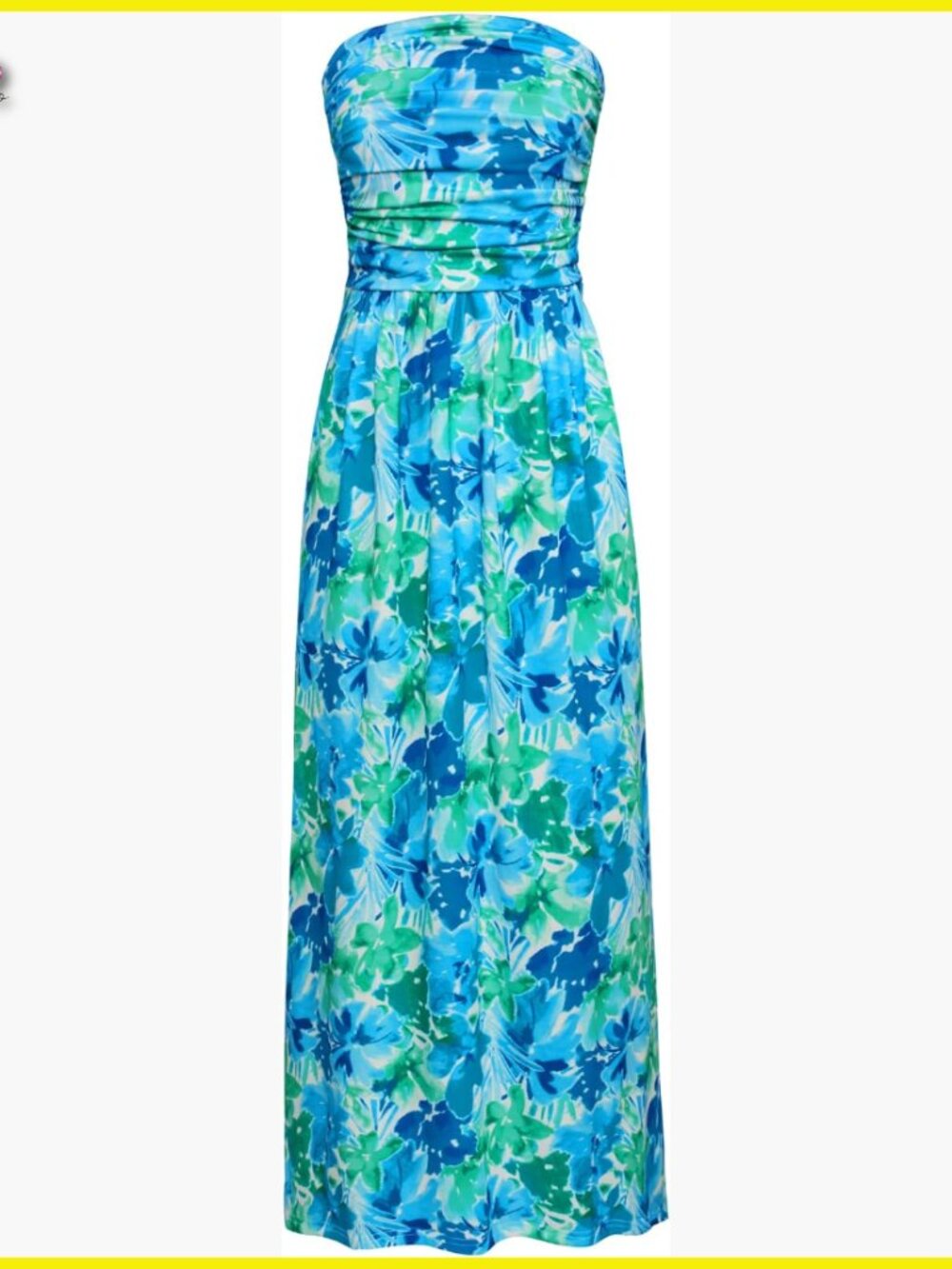 Strapless Maxi Dress Ruched Casual Elegant Boho Summer Party Wear Pockets